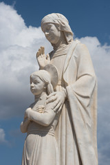 Fototapeta na wymiar Marble statue at Ta Pinu, Malta