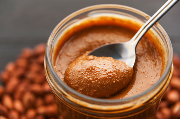 peanut butter on a spoon