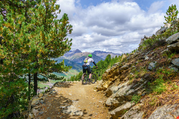 Mountain biking in Alps