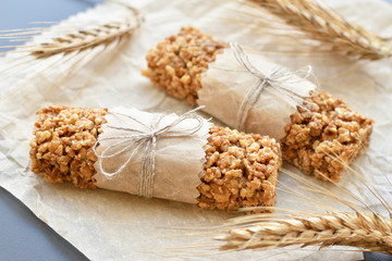 muesli bars with wheatear