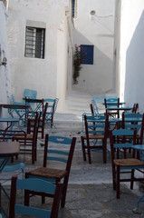 Tables et chaises cyclades Grèce