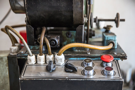 Buttons on a drill machine