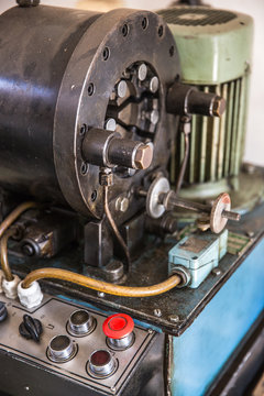 Buttons on a drill machine