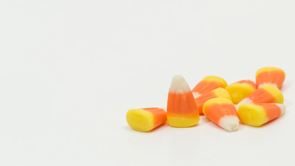 candy corn halloween fall colors isolated on white background