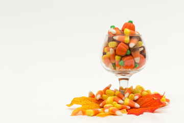 candy corn halloween fall colors isolated on white background