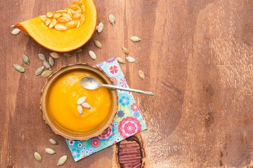 pumpkin soup with seeds