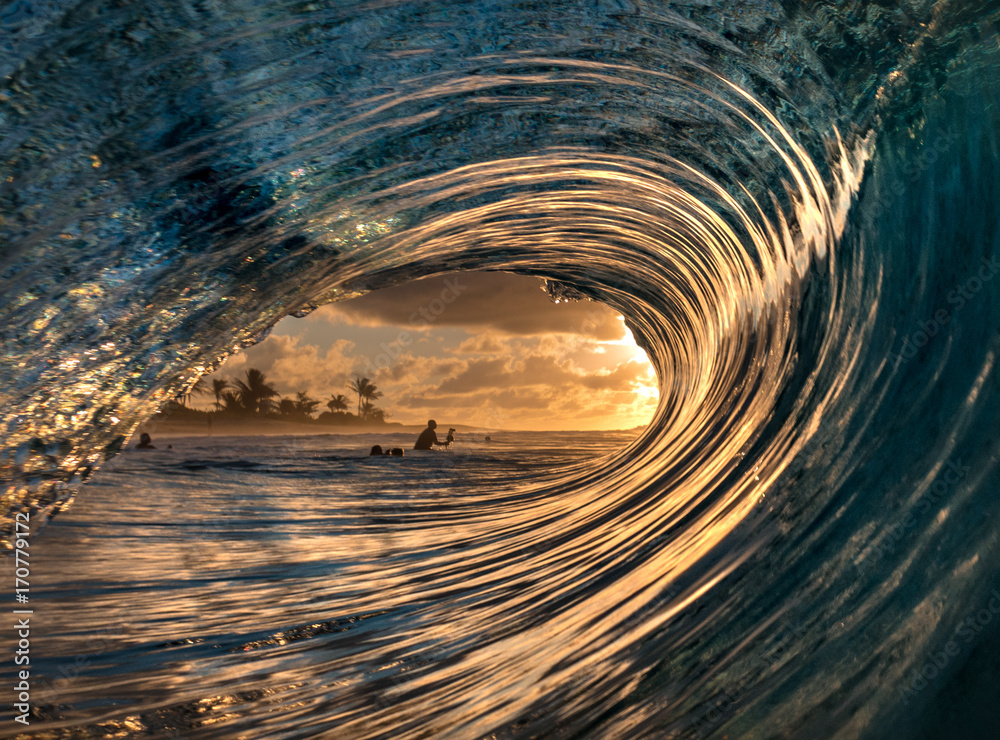 Wall mural sunrise wave 1