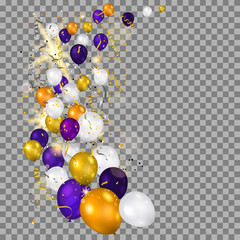 Balloons on transparent background