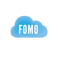 FOMO Icon - Fear of Missing Out Trendy Modern Acronym - Social Media