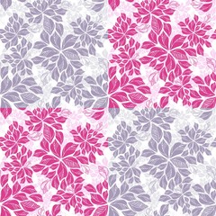 Pink Leafs Seamless Pattern