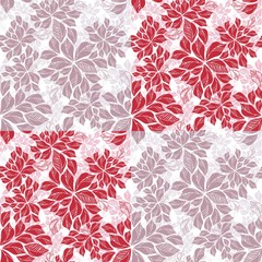 Red Leafs Seamless Pattern