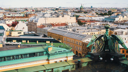 Obraz premium Top view from St. Isaac's Cathedral in St. Petersburg, Russia.