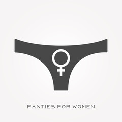 Silhouette icon panties for women