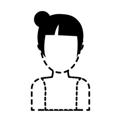 avatar woman icon over white background vector illustration