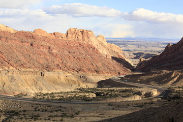 Windy Interstate 70 in Utah