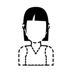 avatar woman icon over white background vector illustration