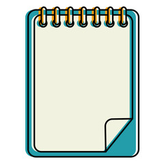notebook school isolated icon vector illustration design