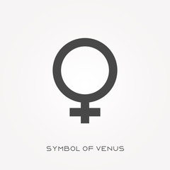 Silhouette icon symbol of venus © ductru