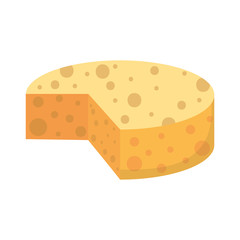 Cheese icon over white background vector illustration