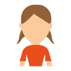 avatar woman icon over white background colorful design vector illustration