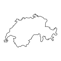 map of switzerland icon over white background vector illustration