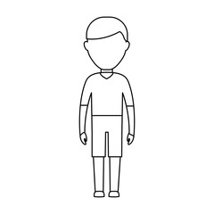 avatar man standing icon over white background vector illustration