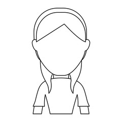 avatar woman icon over white background vector illustration