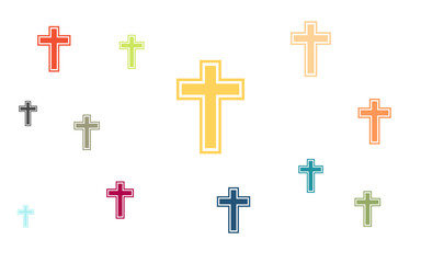 Viele bunte Kreuze