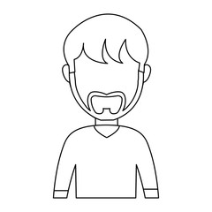 Obraz na płótnie Canvas avatar man icon over white background vector illustration