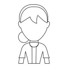 avatar woman icon over white background vector illustration