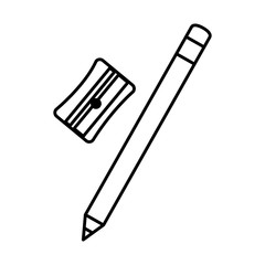 sharpenner school with pencil vector illustration design