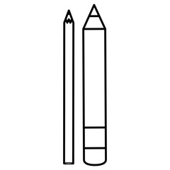 pencil school with colors vector illustration design