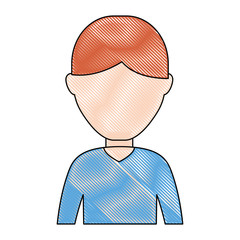 avatar man icon over white background colorful design vector illustration