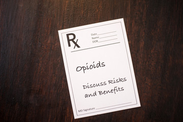 Opioid Prescription  - discuss risks and benefits