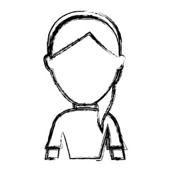 avatar woman icon over white background vector illustration