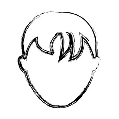 man face icon over white background vector illustration