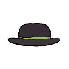 hat accessory icon over white background vector illustration