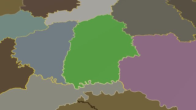 Khmelnytskyy - Ukraine, region extruded. Solids