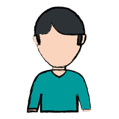 avatar man icon over white background colorful design vector illustration