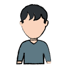 avatar man icon over white background colorful design vector illustration