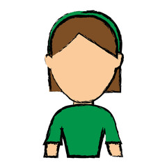 avatar woman icon over white background colorful design vector illustration
