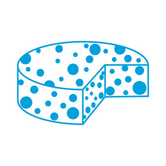 Cheese icon over white background vector illustration