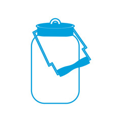 milk bottle icon over white background vector illustration