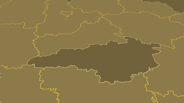 Kirovohrad - Ukraine, region extruded. Bumps