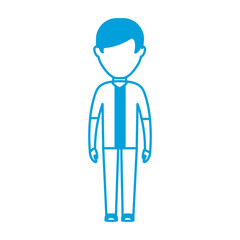 avatar man standing icon over white background vector illustration