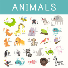 Illustration drawing style set of wildlife