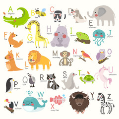 Illustration drawing style set of wildlife