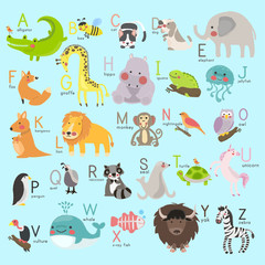 Illustration drawing style set of wildlife