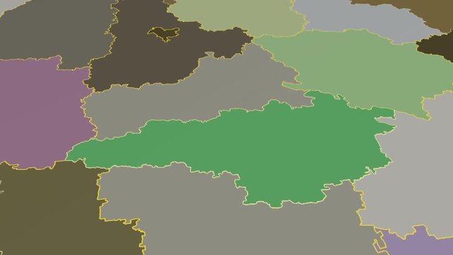 Kirovohrad - Ukraine, region extruded. Solids