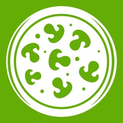 Mushroom pizza icon green